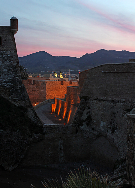 Foso de Hornabeque al atardecer