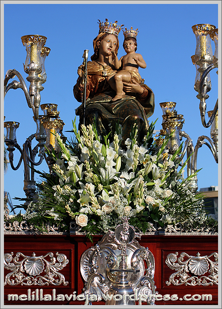 Frontal del trono de la Virgen de la Victoria y el niño