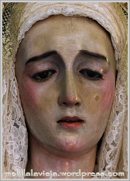 Primer plano de la Virgen de los Dolores